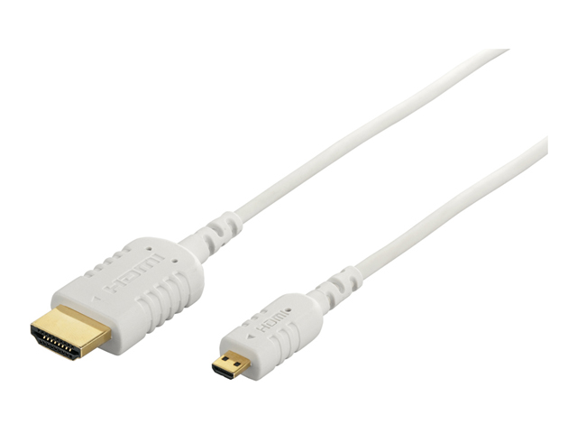 【クリックで詳細表示】BUFFALO microHDMIケーブル スリム 3.0m アイボリー BSHD2530IB