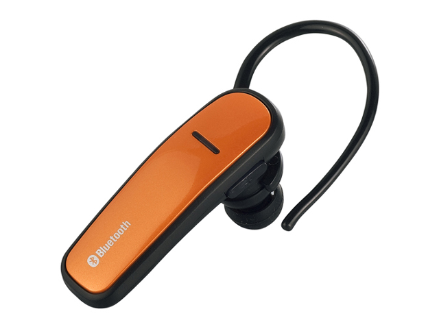 【クリックでお店のこの商品のページへ】BUFFALO Bluetooth2.0対応ヘッドセット オレンジ BSHSBE12OR