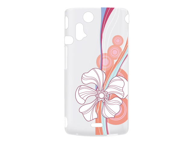 【クリックでお店のこの商品のページへ】BUFFALO SO-02C専用 デザインケース(フラワー) ホワイト BSMPS02DC5