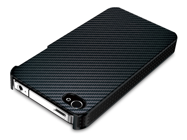 【クリックで詳細表示】iBUFFALO iPhone 4S・4対応 デザインハードケース カーボン調 BSIP11PCD1