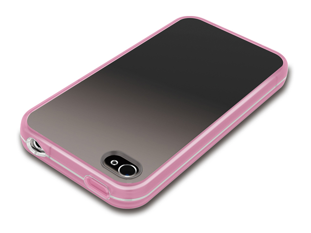 【クリックでお店のこの商品のページへ】iBUFFALO iPhone 4S・4対応 光るハードソフトケース ピンク BSIP11PCTLPK
