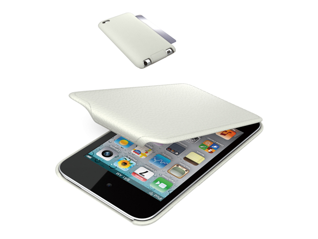 【クリックで詳細表示】iBUFFALO iPod touch用 レザーケース ホワイト BSIP4TCLWH