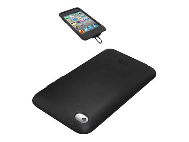 【クリックで詳細表示】iBUFFALO iPod touch用 シリコンケース ブラック BSIP4TCSBK