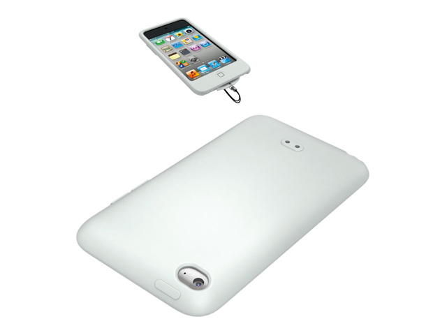 【クリックで詳細表示】iBUFFALO iPod touch用 光るシリコンケース ホワイト BSIP4TCSLWH