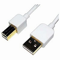 【クリックで詳細表示】ミヨシUSB2.0スリムケーブル (ホワイト・2m) USB-202M/W USB202M