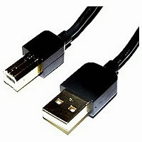 【クリックでお店のこの商品のページへ】USB2.0スリムケーブル (ブラック・2m) USB-202M/BK USB202M