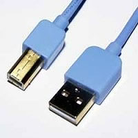 【クリックでお店のこの商品のページへ】USB2.0スリムケーブル (ブルー・2m) USB-202M/BL USB202M