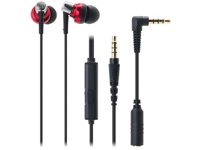 【クリックでお店のこの商品のページへ】audio-technica スマートフォン用インナーイヤーヘッドホン ATH-CKM300iS RD