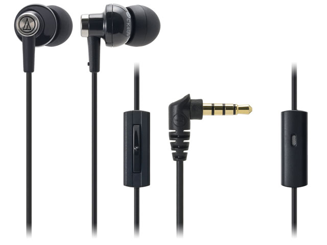 【クリックでお店のこの商品のページへ】audio-technica スマートフォン用インナーイヤーヘッドホン ATH-CK400iS BK