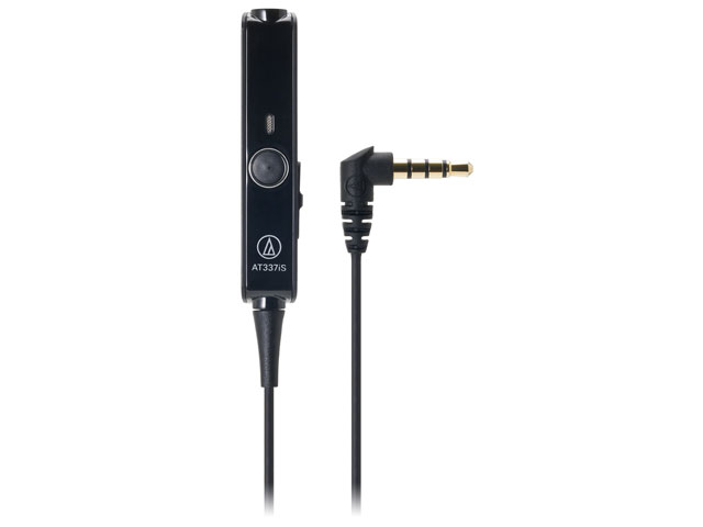 【クリックでお店のこの商品のページへ】audio-technica スマートフォン用マイク付きヘッドホンアダプター AT337iS BK
