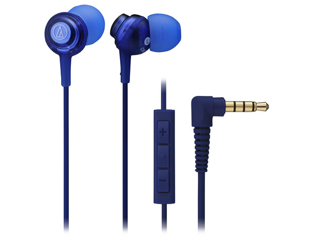 【クリックでお店のこの商品のページへ】オーディオテクニカaudio-technica iPod/iPhone/iPad専用インナーイヤーヘッドホン ATH-CKL202i BL