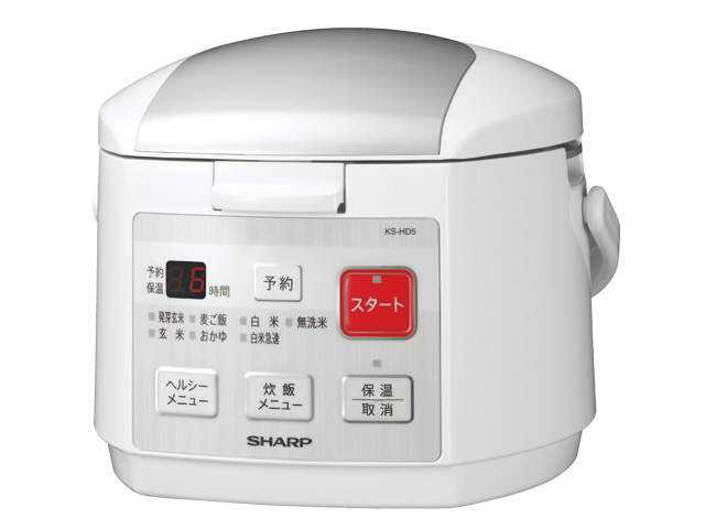 【クリックで詳細表示】SHARP ジャー炊飯器 KS-HD5-W 《送料無料》