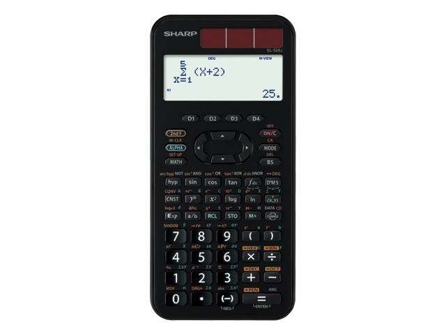 【クリックで詳細表示】SHARP 関数電卓 EL-520J-X