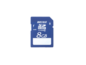 【クリックで詳細表示】BUFFALO Class10 SDHC ブルーモデル 8GB RSDC-8GC10