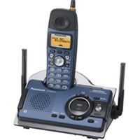 【クリックでお店のこの商品のページへ】パナソニック コードレス電話機(充電台(親機)および子機1台)「ル・ル・ル」VE-SV07DL-A(ブルー) VESV07DL 《送料無料》