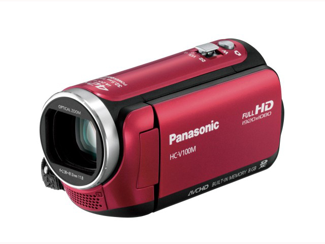 【クリックで詳細表示】Panasonic デジタルハイビジョンビデオカメラ HC-V100M-R 《送料無料》