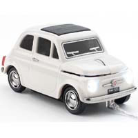 【クリックで詳細表示】CLICK CAR MOUSE FIAT 500 OLD wired (クールグレイ) 《送料無料》