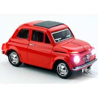 【クリックで詳細表示】CLICK CAR MOUSE FIAT 500 OLD wired (レッド) 《送料無料》