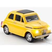 【クリックで詳細表示】CLICK CAR MOUSE FIAT 500 OLD wired (イエロー) 《送料無料》